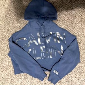 Calvin Klein cropped fleece hoodie size medium